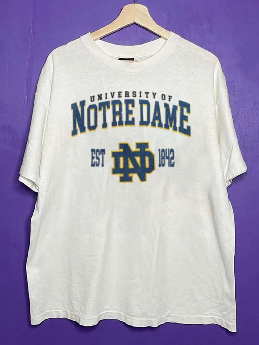 Vintage University of Notre Dame Style Shirt, Notre Dame Fighting Irish Shirt